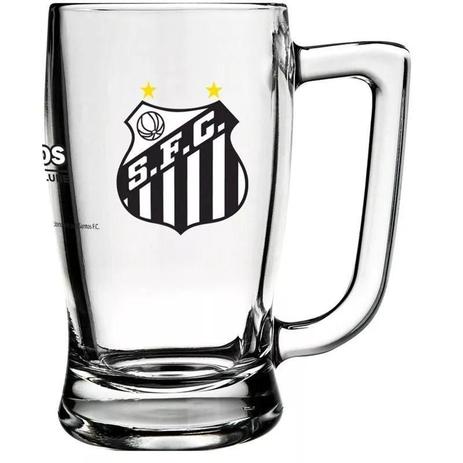 Caneca chopp de Vidro Santos 340 ml na caixa - All mix Menor preço em Caneca chopp de Vidro Santos 340 ml na caixa - All mix
