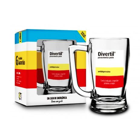 Caneca chopp remedio divertil 340ml - Bf Menor preço em Caneca chopp remedio divertil 340ml - Bf