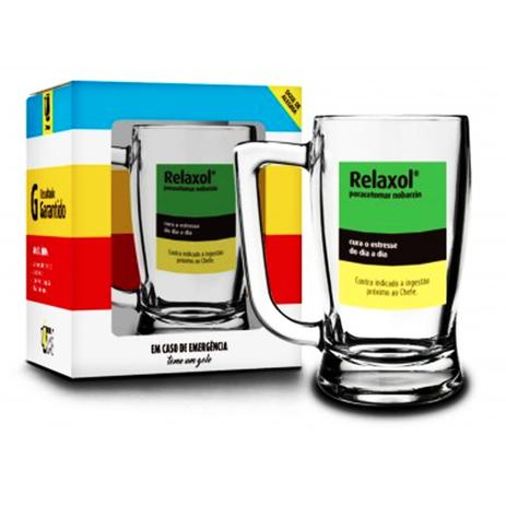 Caneca chopp remedio relaxol 340ml - Bf Menor preço em Caneca chopp remedio relaxol 340ml - Bf