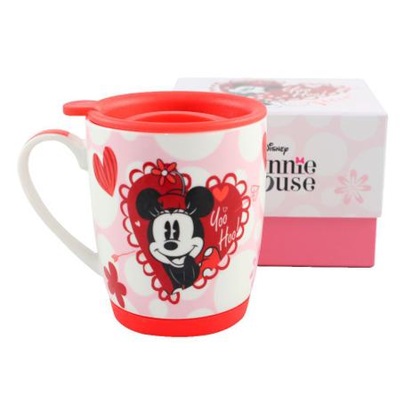 Menor preço em Caneca com Tampa e Base de Silicone Minnie - Zona criativa