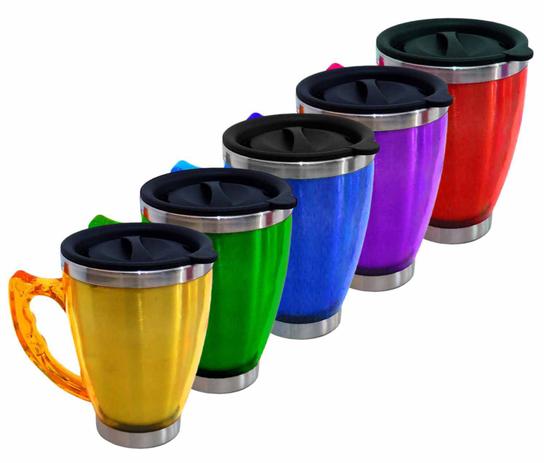 Caneca Copo Semi Térmica Com Tampa Portátil Camping 420ml - Idea Menor preço em Caneca Copo Semi Térmica Com Tampa Portátil Camping 420ml - Idea