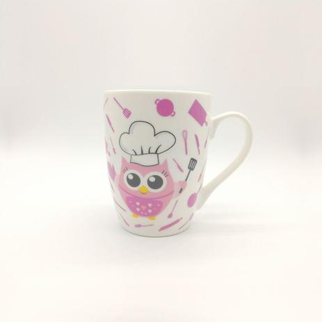 Caneca de Cerâmica Coruja Rosa 330ml - Art house Menor preço em Caneca de Cerâmica Coruja Rosa 330ml - Art house