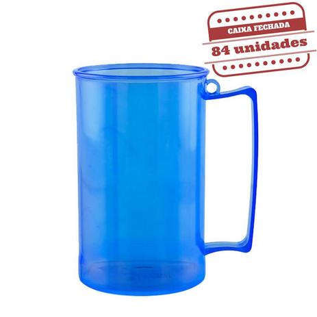 Caneca de Chopp Acrílica Durável Azul 500ml 84 unidades Bezavel - Festabox Menor preço em Caneca de Chopp Acrílica Durável Azul 500ml 84 unidades Bezavel - Festabox