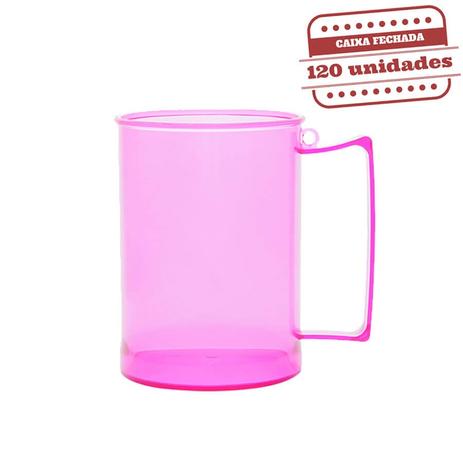 Caneca de Chopp Acrílica Durável Rosa Neon 300ml 120 unidades Bezavel - Festabox Menor preço em Caneca de Chopp Acrílica Durável Rosa Neon 300ml 120 unidades Bezavel - Festabox