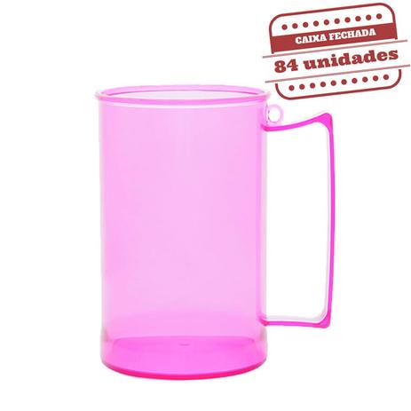 Caneca de Chopp Acrílica Durável Rosa Neon 500ml 84 unidades Bezavel - Festabox Menor preço em Caneca de Chopp Acrílica Durável Rosa Neon 500ml 84 unidades Bezavel - Festabox