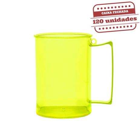 Caneca de Chopp Acrílica Durável Verde Neon 300ml 120 unidades Bezavel - Festabox Menor preço em Caneca de Chopp Acrílica Durável Verde Neon 300ml 120 unidades Bezavel - Festabox