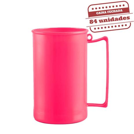 Caneca de Chopp Rosa Neon Leitosa 500ml 84 unidades Bezavel - Festabox Menor preço em Caneca de Chopp Rosa Neon Leitosa 500ml 84 unidades Bezavel - Festabox