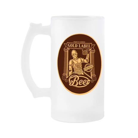 Caneca de chopp Star Wars C3PO Gold Label - Artgeek Menor preço em Caneca de chopp Star Wars C3PO Gold Label - Artgeek