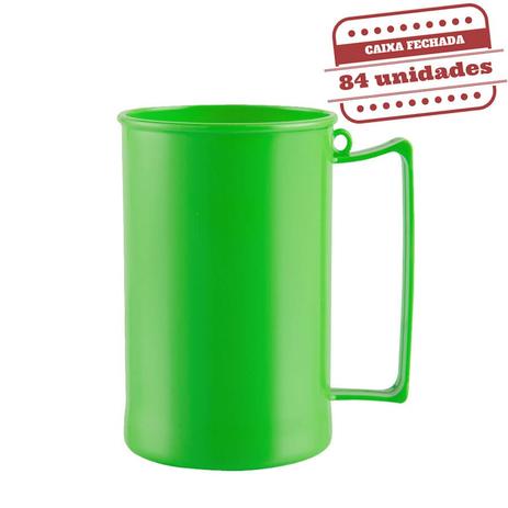 Caneca de Chopp Verde Neon Leitosa 500ml 84 unidades Bezavel - Festabox Menor preço em Caneca de Chopp Verde Neon Leitosa 500ml 84 unidades Bezavel - Festabox
