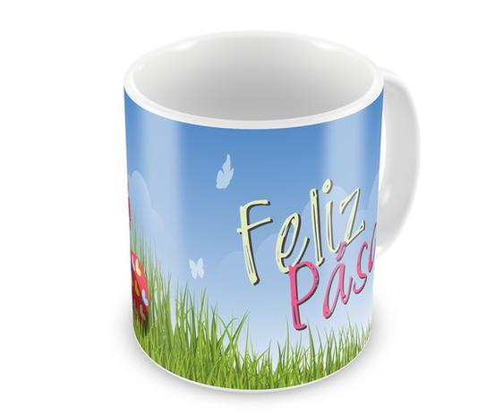 Caneca de Porcelana Feliz Páscoa - Carmélia personalizados Menor preço em Caneca de Porcelana Feliz Páscoa - Carmélia personalizados