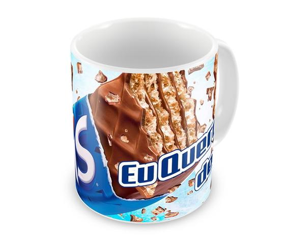 Caneca de Porcelana Páscoa - Modelo Eu Quero Bis de Você! - Carmélia personalizados Menor preço em Caneca de Porcelana Páscoa - Modelo Eu Quero Bis de Você! - Carmélia personalizados