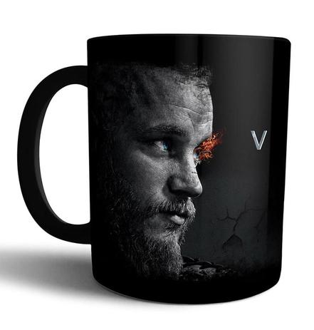 Caneca de porcelana preta Vikings Ragnar Lothbrok Live Comics - Preta é boa?