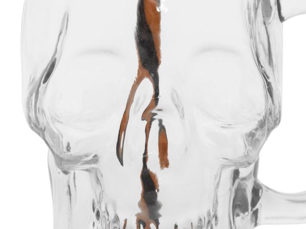 Caneca de Vidro 450ml Lyor - Caveira Rock Style 2 Peças