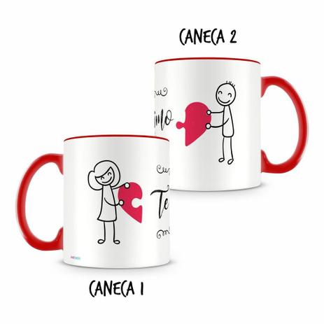 Caneca Dupla Personalizada Te amo Mais - Amocanecas Menor preço em Caneca Dupla Personalizada Te amo Mais - Amocanecas