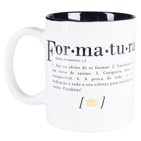 Caneca em Cerâmica 330ml - Em Caso de Formatura - Uatt Menor preço em Caneca em Cerâmica 330ml - Em Caso de Formatura - Uatt