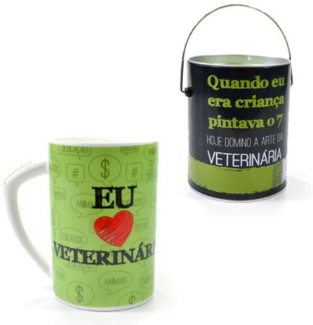 Caneca Eu Amo Veterinária na lata de Presente - Zona criativa Menor preço em Caneca Eu Amo Veterinária na lata de Presente - Zona criativa