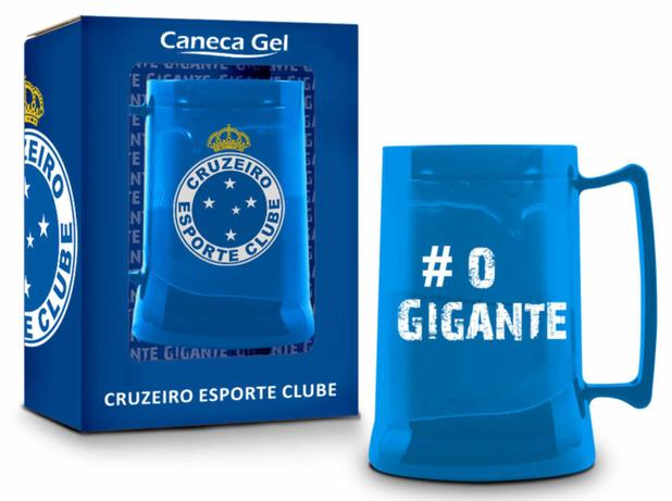 Caneca gel 300ml - cruzeiro azul - Brasfoot Menor preço em Caneca gel 300ml - cruzeiro azul - Brasfoot