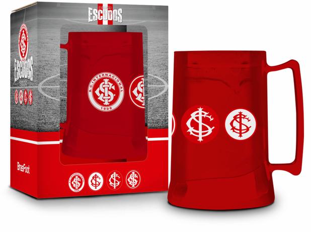 Caneca gel 300ml escudos - inter - Brasfoot Menor preço em Caneca gel 300ml escudos - inter - Brasfoot