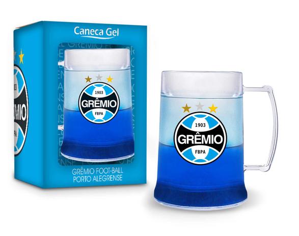 Caneca gel 450ml - grêmio - gel azul - Brasfoot Menor preço em Caneca gel 450ml - grêmio - gel azul - Brasfoot