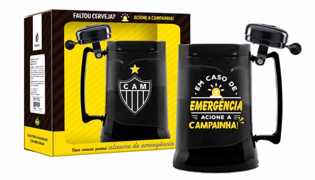 Menor preço em Caneca gel450ml c/ campainha - atlético - Brasfoot