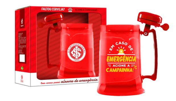 Caneca gel450ml c/ campainha - inter - Brasfoot Menor preço em Caneca gel450ml c/ campainha - inter - Brasfoot