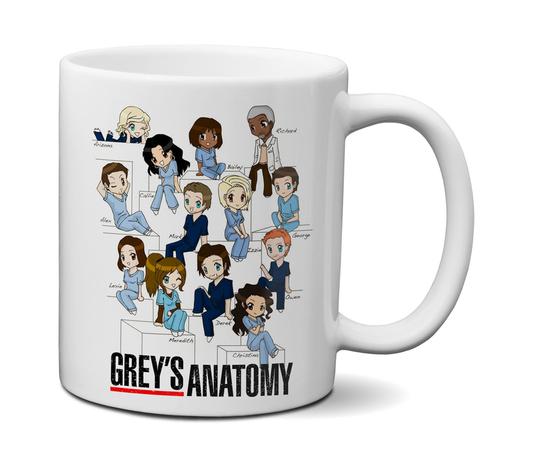 Menor preço em Caneca Greys Anatomy - Personagens em Desenho