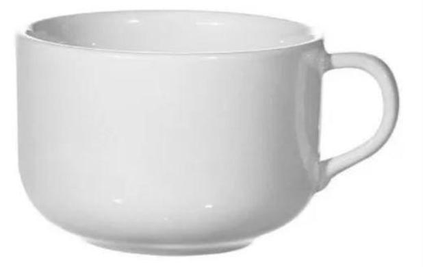 Caneca Jumbo de Porcelana Branca 450ml - HR PORCELANAS Menor preço em Caneca Jumbo de Porcelana Branca 450ml - HR PORCELANAS