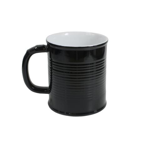 Caneca Lata 350ml Em Cerâmica Preta Mondoceram Gourmet Menor preço em Caneca Lata 350ml Em Cerâmica Preta Mondoceram Gourmet
