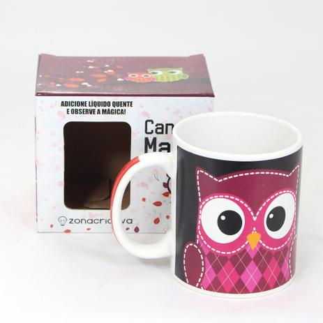 Caneca Mágica Corujinhas 10020701 - Zona criativa Menor preço em Caneca Mágica Corujinhas 10020701 - Zona criativa
