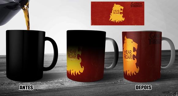 Caneca Mágica Game of Thrones - Lannister ”Vermelha” - Carmélia personalizados Menor preço em Caneca Mágica Game of Thrones - Lannister ”Vermelha” - Carmélia personalizados