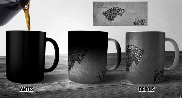 Caneca Mágica Game of Thrones - Stark - Cinza - Carmélia personalizados Menor preço em Caneca Mágica Game of Thrones - Stark - Cinza - Carmélia personalizados