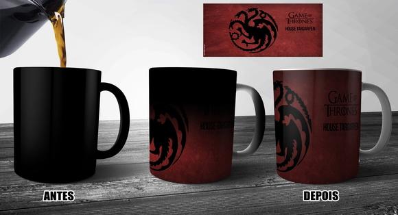 Caneca Mágica Game of Thrones - Targaryen - Carmélia personalizados Menor preço em Caneca Mágica Game of Thrones - Targaryen - Carmélia personalizados
