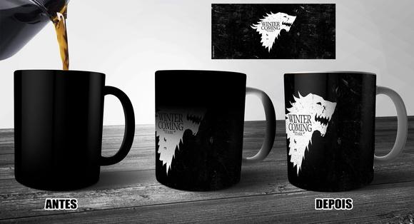 Caneca Mágica Game of Thrones - Winter is Coming - Carmélia personalizados Menor preço em Caneca Mágica Game of Thrones - Winter is Coming - Carmélia personalizados