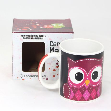 Caneca Mágica Termossensível Coruja Corujinhas Cute - Zona criativa Menor preço em Caneca Mágica Termossensível Coruja Corujinhas Cute - Zona criativa