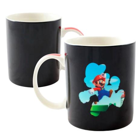 Caneca Mágica Termossensível Super Mario Bros - Zona criativa Menor preço em Caneca Mágica Termossensível Super Mario Bros - Zona criativa