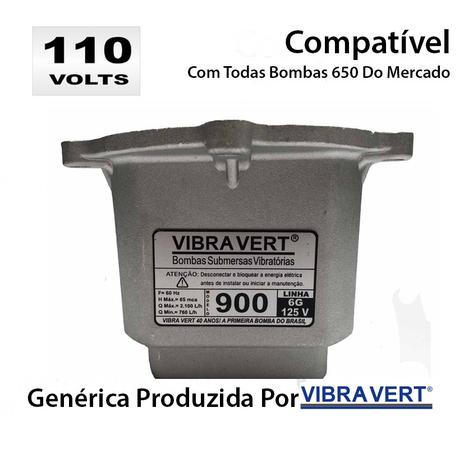 Caneca/Motor P/ Bomba Submersa Vibratória Tipo Sapo - GENERICO 900 60Hz 125V - Vibra vert Menor preço em Caneca/Motor P/ Bomba Submersa Vibratória Tipo Sapo - GENERICO 900 60Hz 125V - Vibra vert