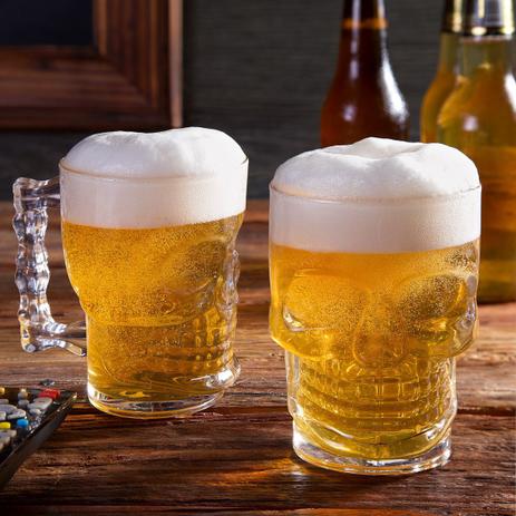 Caneca P Chopp E Cerveja Caveira Rock Style 510ml Lyor Canecas Magazine Luiza