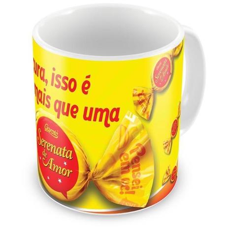 Caneca Personalizada Chocolate Serenata de Amor - Amocanecas Menor preço em Caneca Personalizada Chocolate Serenata de Amor - Amocanecas