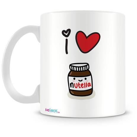 Caneca Personalizada Eu Amo Nutella - Amocanecas Menor preço em Caneca Personalizada Eu Amo Nutella - Amocanecas