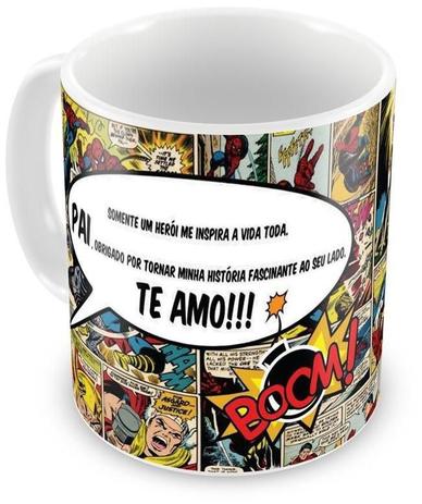 Caneca Personalizada Pai em Quadrinhos - Amo Canecas Menor preço em Caneca Personalizada Pai em Quadrinhos - Amo Canecas