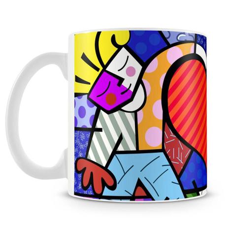 Caneca Personalizada Romero Britto Hearts Kids - Amocanecas Menor preço em Caneca Personalizada Romero Britto Hearts Kids - Amocanecas