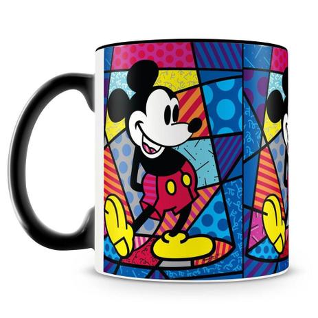Menor preço em Caneca Personalizada Romero Britto Mickey (Preta) - Amocanecas