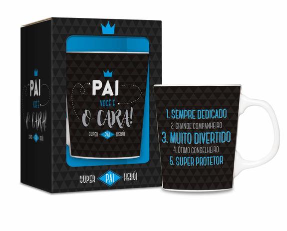 Caneca porcelana premium - pai - pai você é o cara - Brasfoot Menor preço em Caneca porcelana premium - pai - pai você é o cara - Brasfoot
