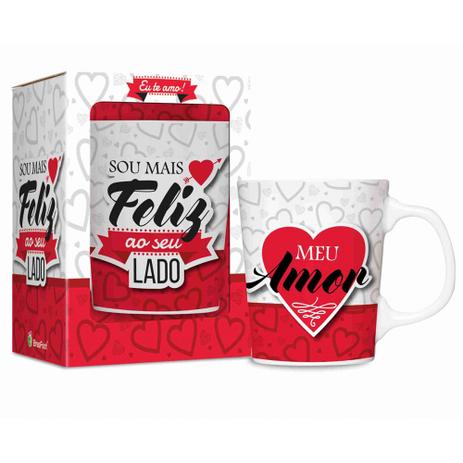 Caneca Porcelana Premium - Sou Mais Feliz ao Seu Lado - Brasfoot Menor preço em Caneca Porcelana Premium - Sou Mais Feliz ao Seu Lado - Brasfoot