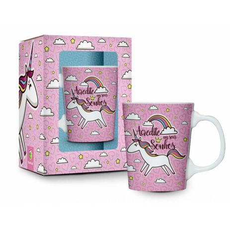 Caneca Porcelana Premium - Unicórnio - Brasfoot Menor preço em Caneca Porcelana Premium - Unicórnio - Brasfoot