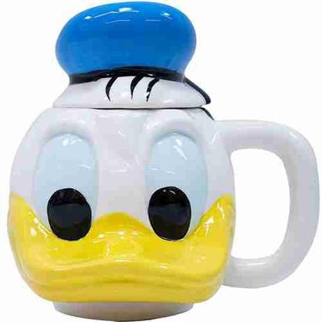 Caneca Porcelana Rosto Pato Donald 470ml - Disney Menor preço em Caneca Porcelana Rosto Pato Donald 470ml - Disney