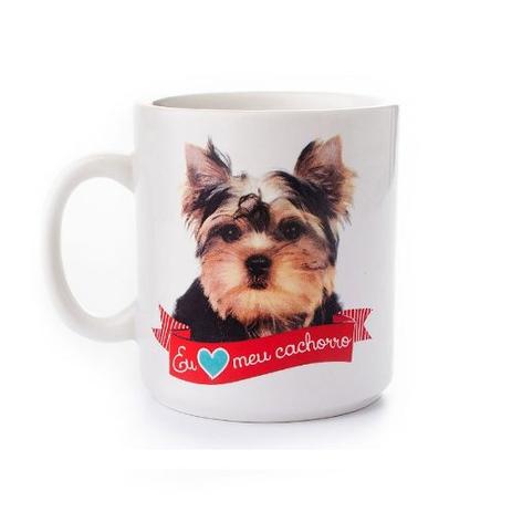 Caneca Porcelana Yorkshire Eu Amo Meu Cachorro 270ml - Patudos Menor preço em Caneca Porcelana Yorkshire Eu Amo Meu Cachorro 270ml - Patudos