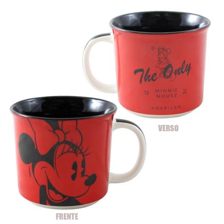 Caneca retro minnie vermelha tom 350ml - Zc Menor preço em Caneca retro minnie vermelha tom 350ml - Zc