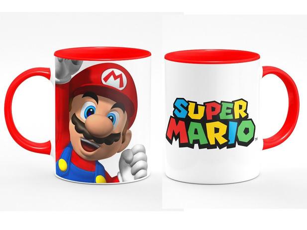 Caneca Super Mario Bros Alça Interior Vermelho - Canencacomestampa Menor preço em Caneca Super Mario Bros Alça Interior Vermelho - Canencacomestampa