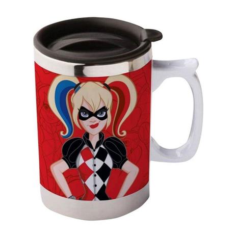 Caneca Térmica - 400 Ml - DC Comics - Super Hero Girls - Harley Quinn - Urban Menor preço em Caneca Térmica - 400 Ml - DC Comics - Super Hero Girls - Harley Quinn - Urban